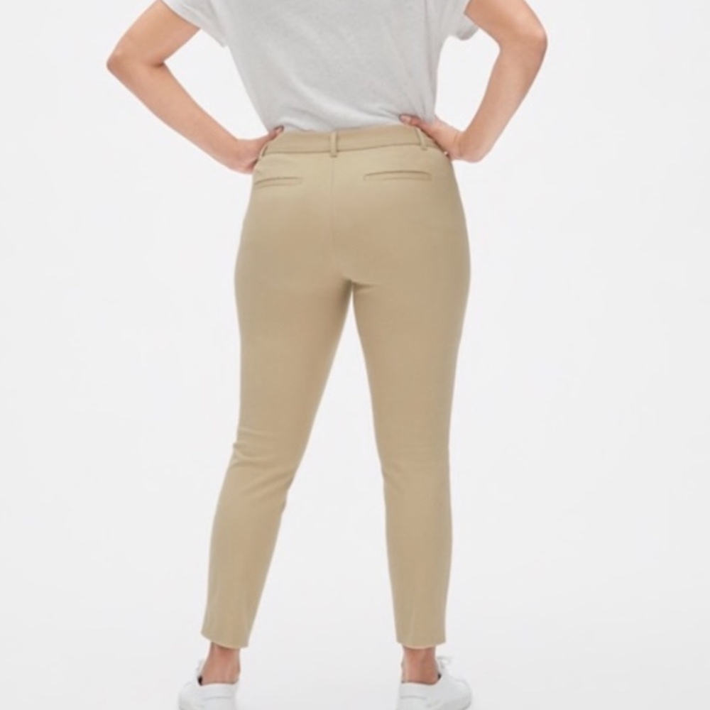 GAP Signature Skinny Ankle Pants - Beige - Picture 3 of 3